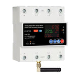 4P 100A Tuya WiFi Three Phase Smart Life Auto-Reclosing Over Under Voltage Protector Smart Meter Timer Switch Circuit Breaker