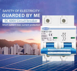 2P / 125A DC MCB 600V Circuit breaker FOR PV System
