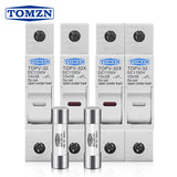 1P DC Fuse Holder 10*38mm High Voltage Solar PV 1100V TOMZN TOPV-30 Base Photovoltaic System Protection Protector
