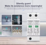 AC SPD 1P+N 20KA~40KA C ~385VAC House Surge Protector protection Protective Low-voltage Arrester Device