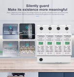 AC SPD 4P 3P+N 20-40KA 385V House Surge Protector Protective Low-voltage Arrester Device