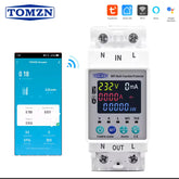 Tomzn TOMPD 63SW- 63A WIFI Protector with voltage current and leakage protection Mini 10in1