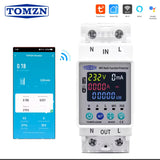 Tomzn TOMPD 63SW- 63A WIFI Protector with voltage current and leakage protection Mini 10in1