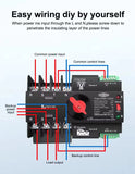 Wiring diagram for TOMZN TOQ7 63A ATS connecting Solar Inverter and WAPDA