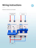 2P+2P MTS TOMZN AC Dual power Manual transfer switch  MCB 50HZ/60HZ