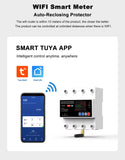 4P 100A Tuya WiFi Three Phase Smart Life Auto-Reclosing Over Under Voltage Protector Smart Meter Timer Switch Circuit Breaker