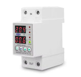 Din Rail Dual Display Adjustable Over Voltage Current and Under Voltage Protective Device Protector