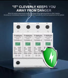 AC SPD 4P 3P+N 20-40KA 385V House Surge Protector Protective Low-voltage Arrester Device