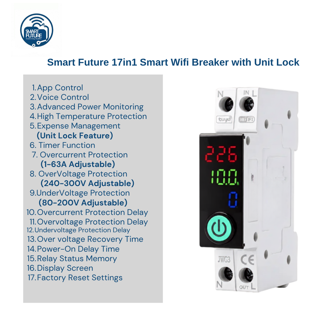 smart wifi breaker with prepaid function time scheduling and wifi voltage protection